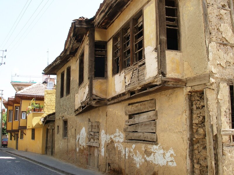 Old wooden house in a historic district