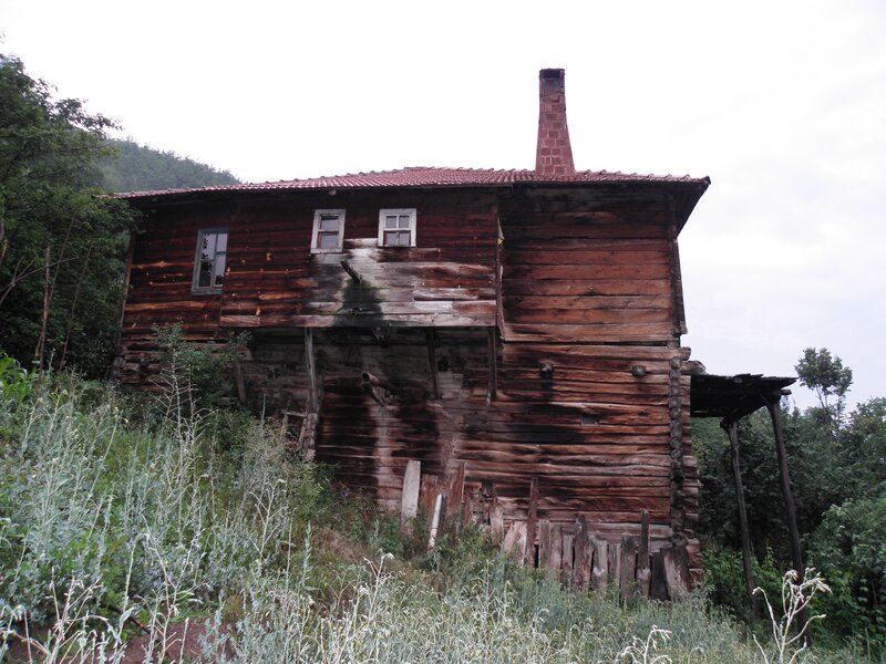 Old wooden house in the forest