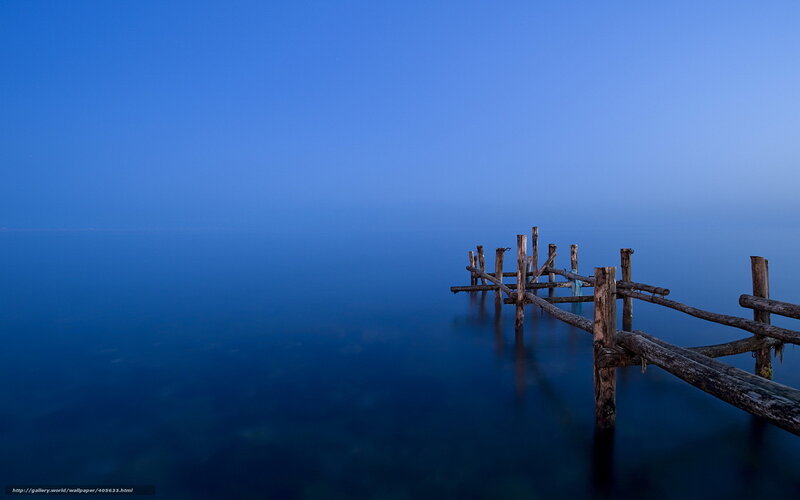 Old wooden pier at dawn