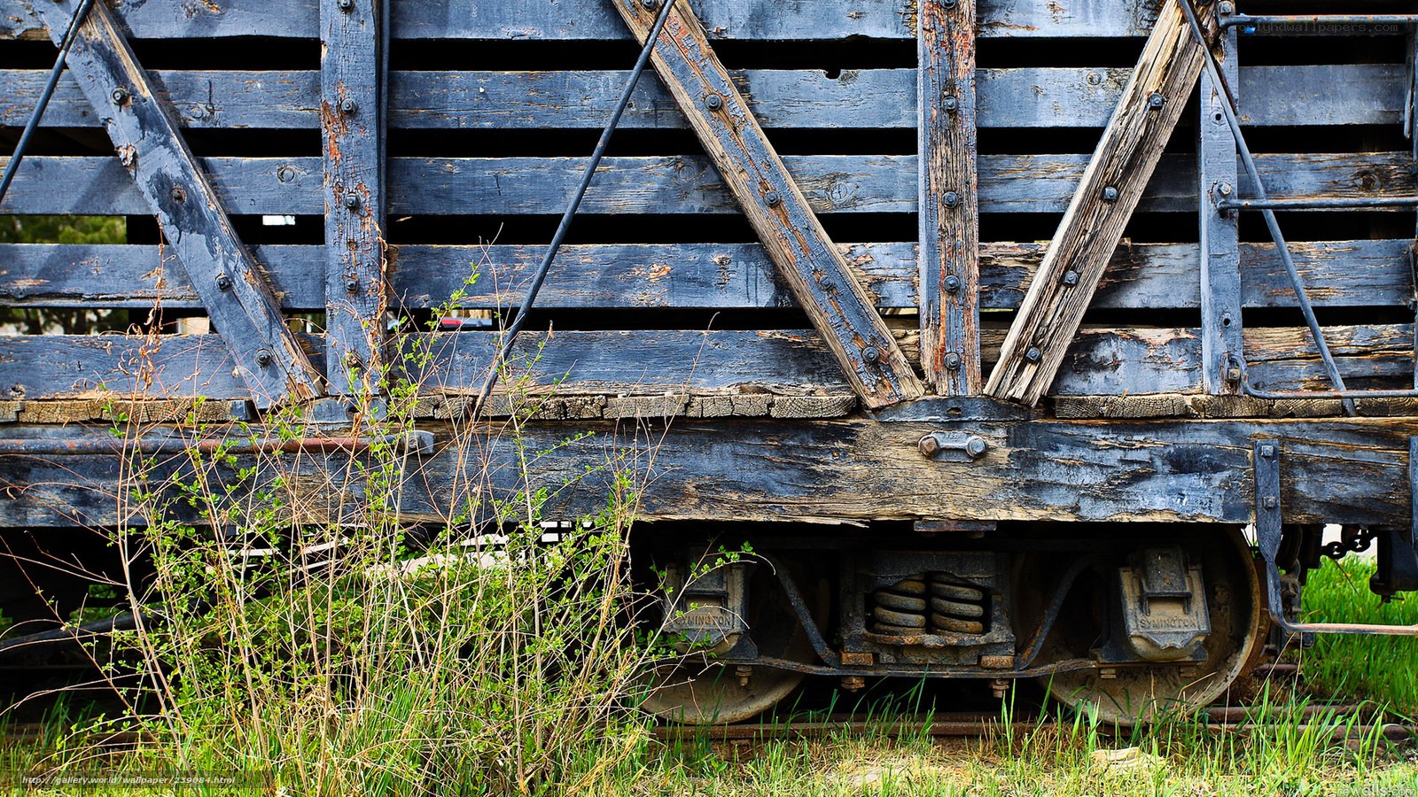 old wooden train car