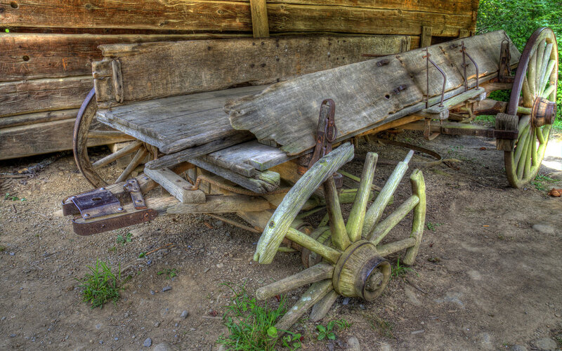Old Wooden Wagon — Brown, Rustic
