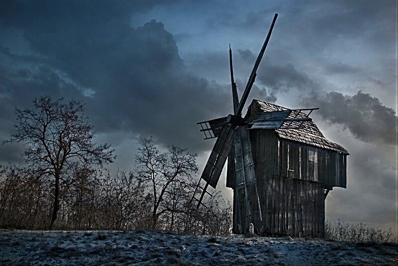Old Wooden Windmill