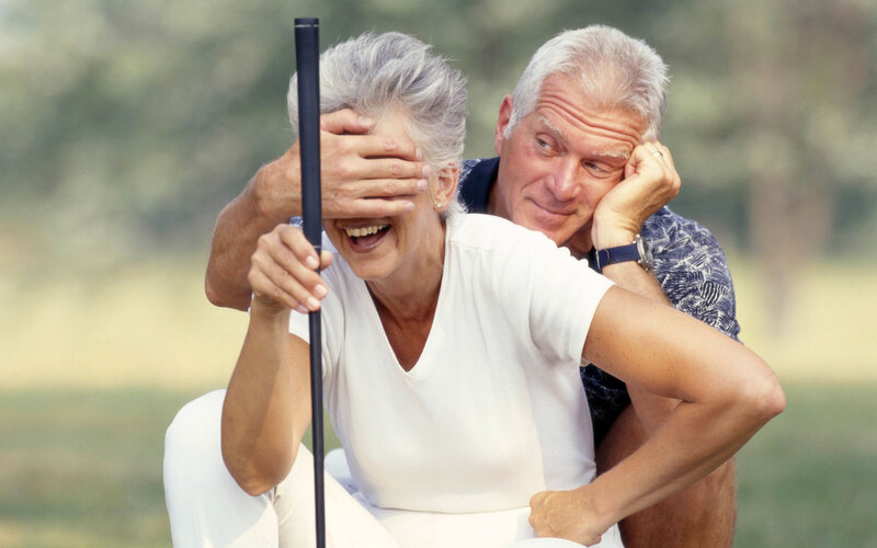 Older Couple on Golf Course