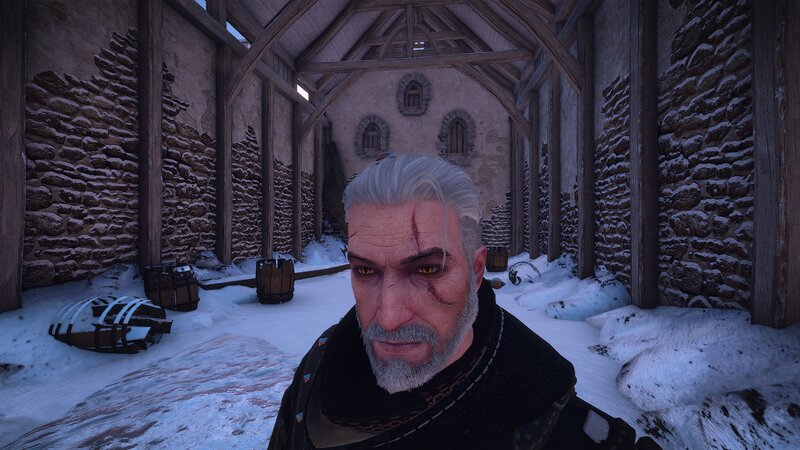 Older Man with White Hair — Grim