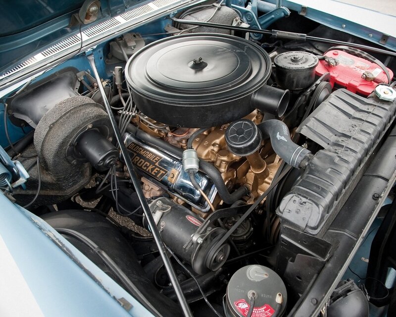 Oldsmobile Rocket Engine — Blue