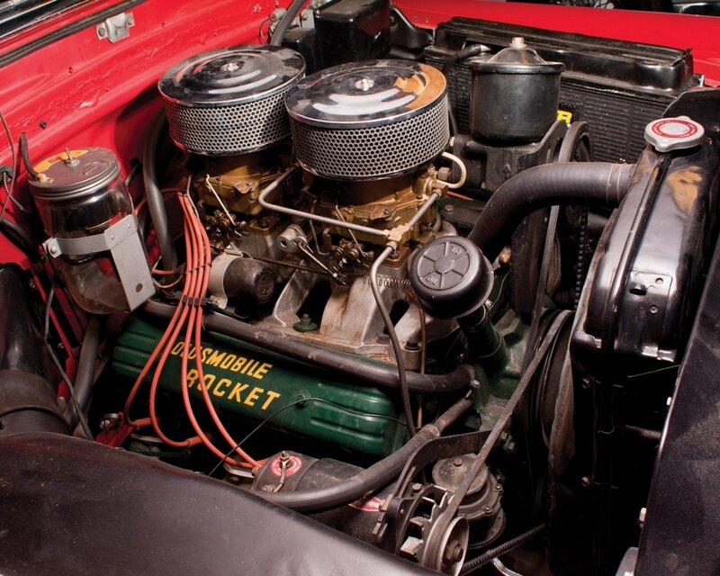 Oldsmobile Rocket Engine — Red
