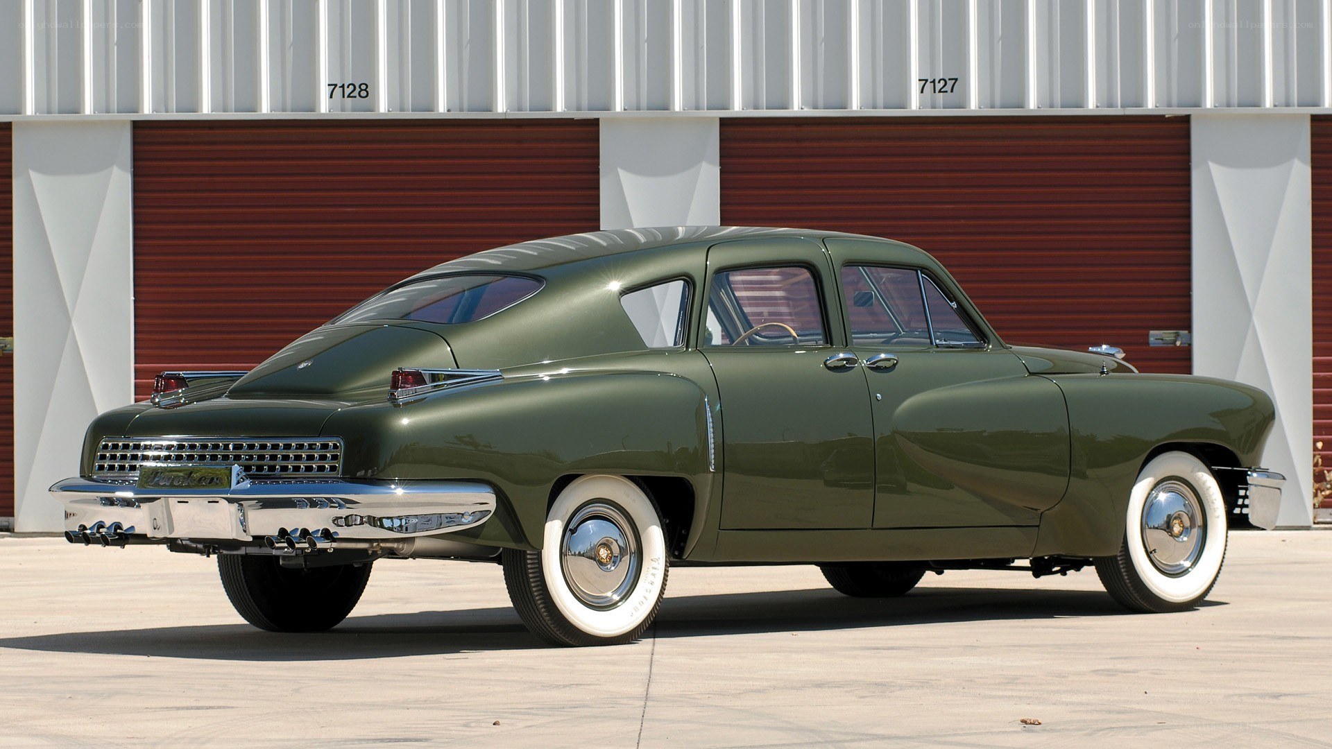 olive green classic car