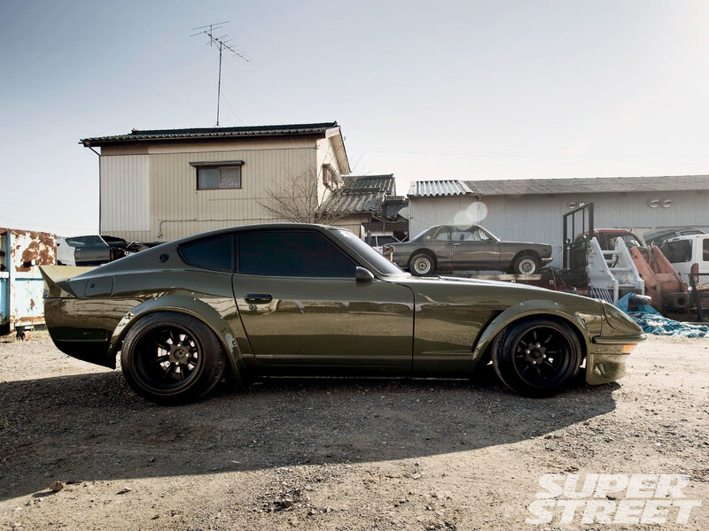 olive green classic car