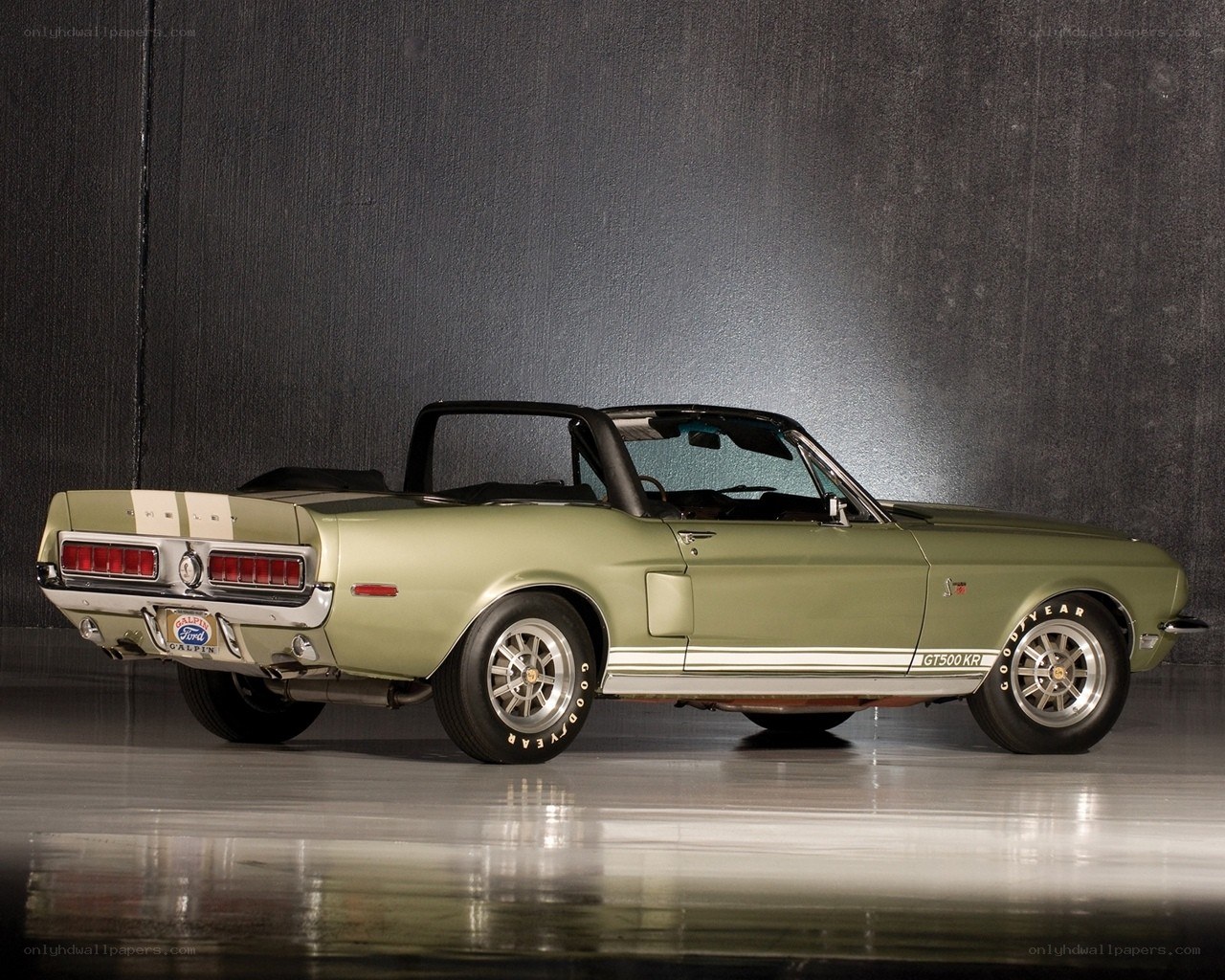 olive green classic convertible