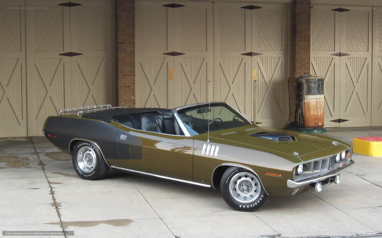olive green classic convertible