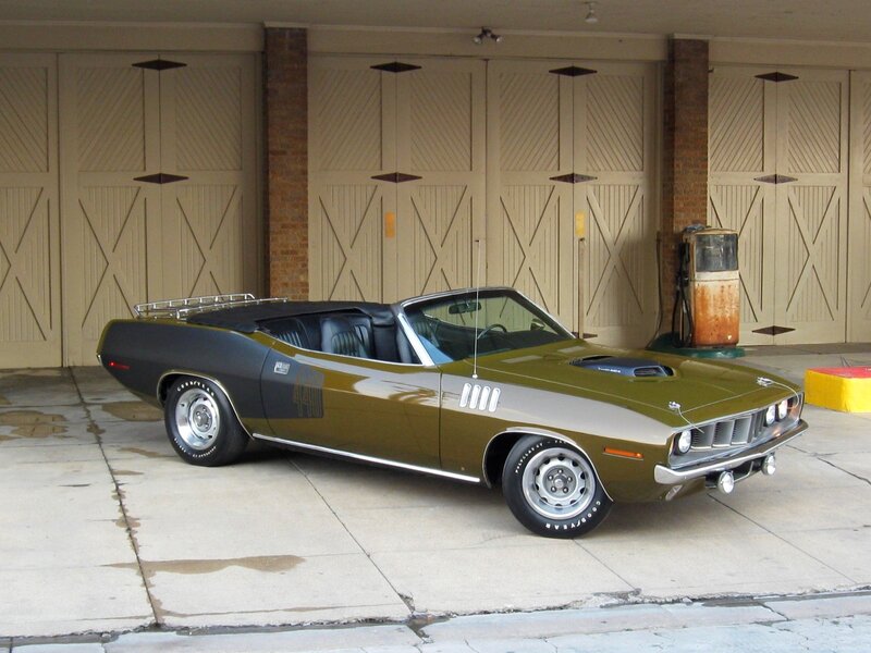 Olive-green Convertible Car — Olive Green