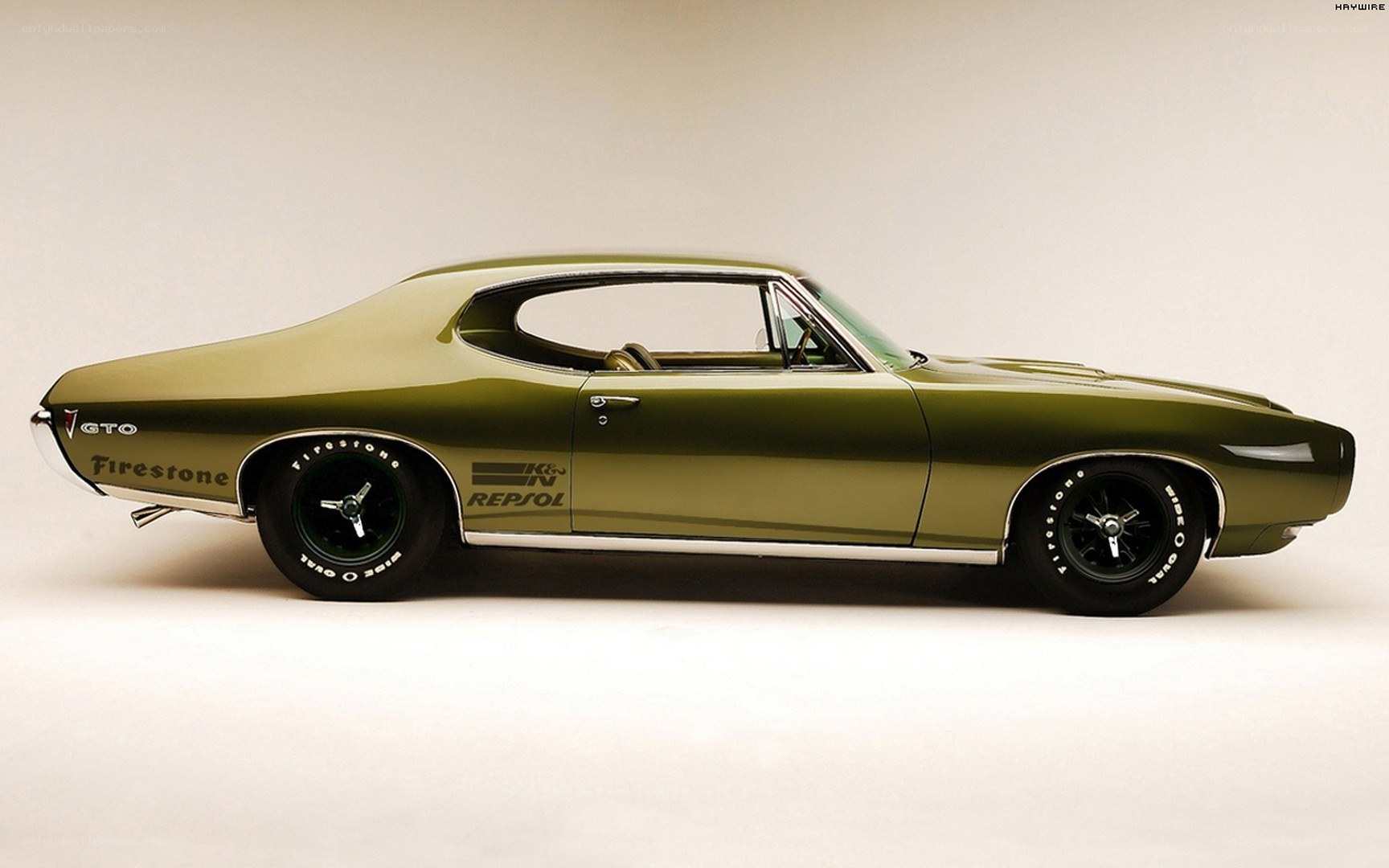 olive green muscle car