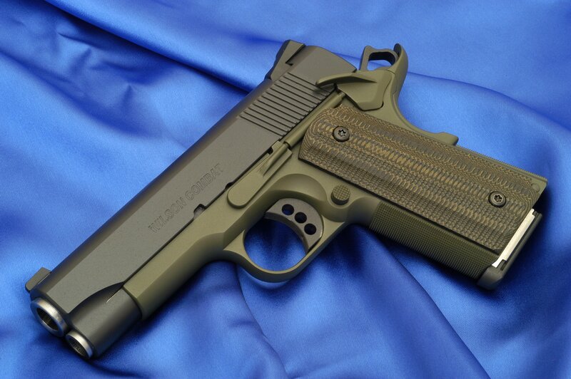 Olive-green Pistol — Blue, Neutral