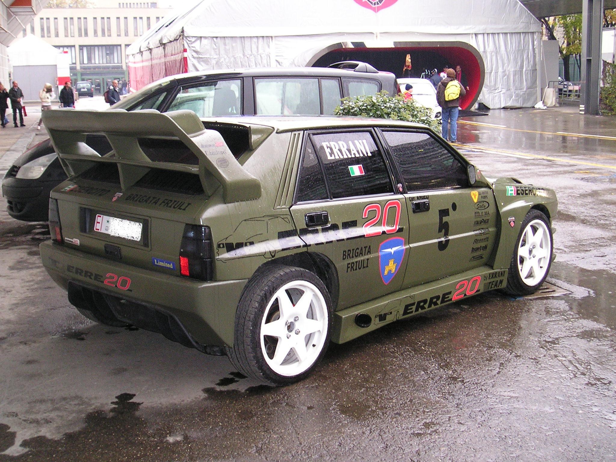 olive green rally car