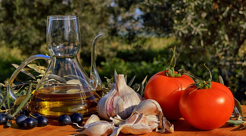 Olive Oil and Vegetables — Brown