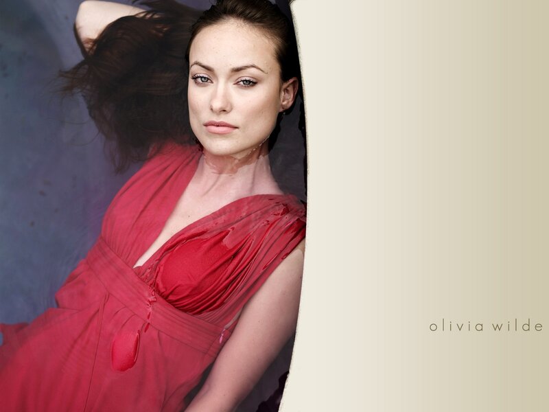Olivia Wilde in red dress