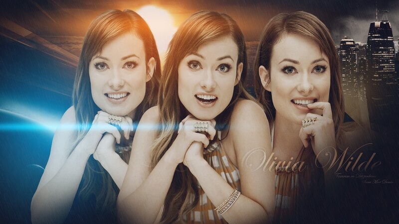 Olivia Wilde portrait collage