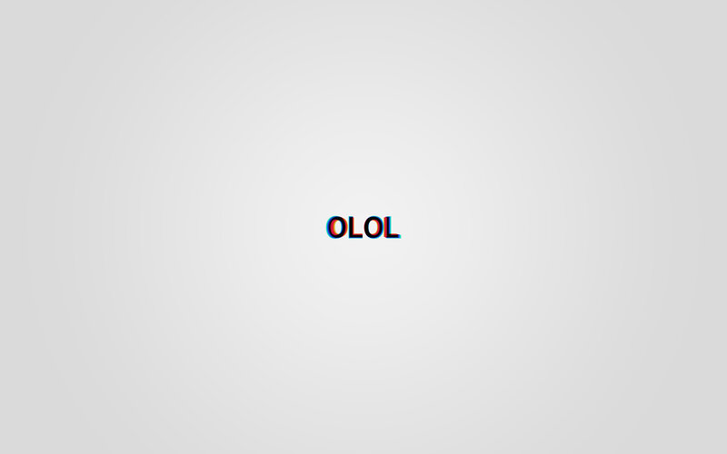 OLoL text with glitch effect