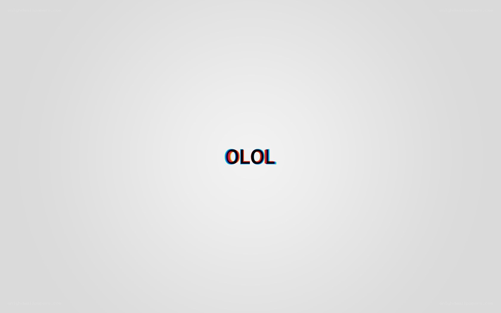 OLoL text with glitch effect