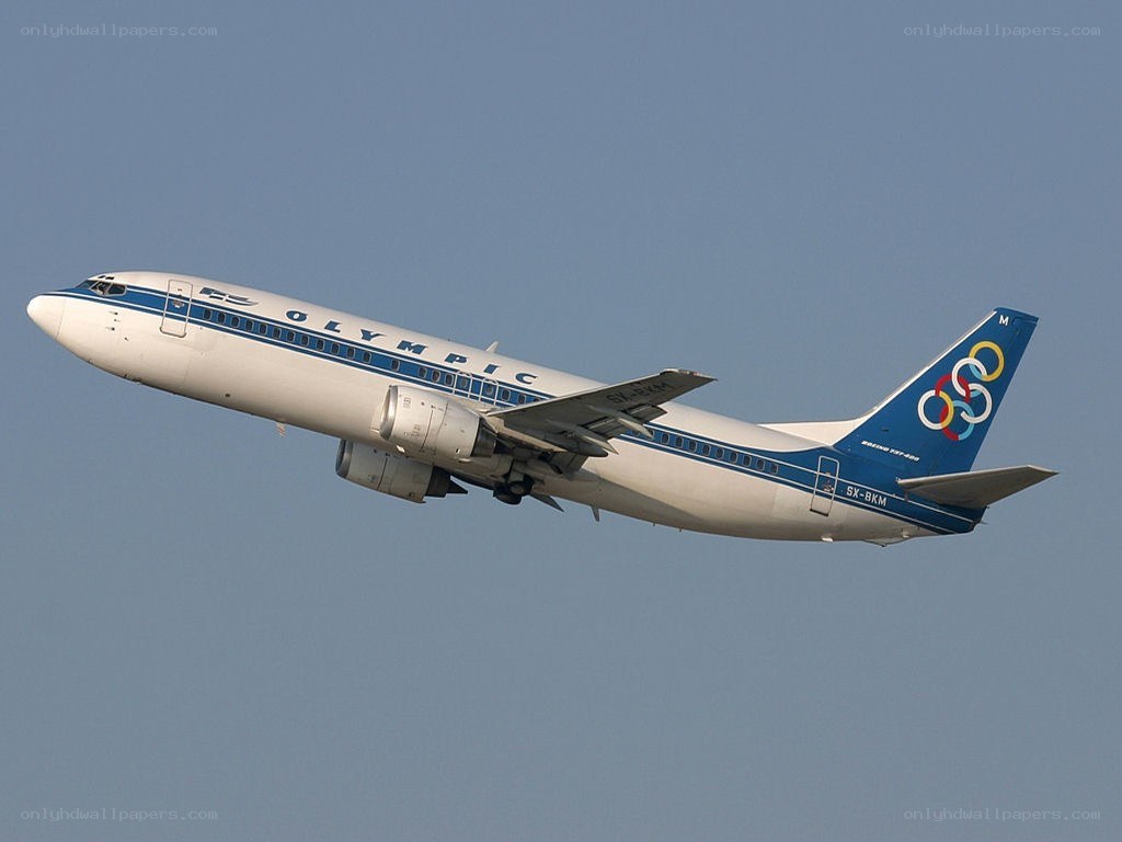 Olympic Airways Boeing 737 in flight