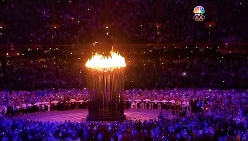 Olympic Cauldron Lit