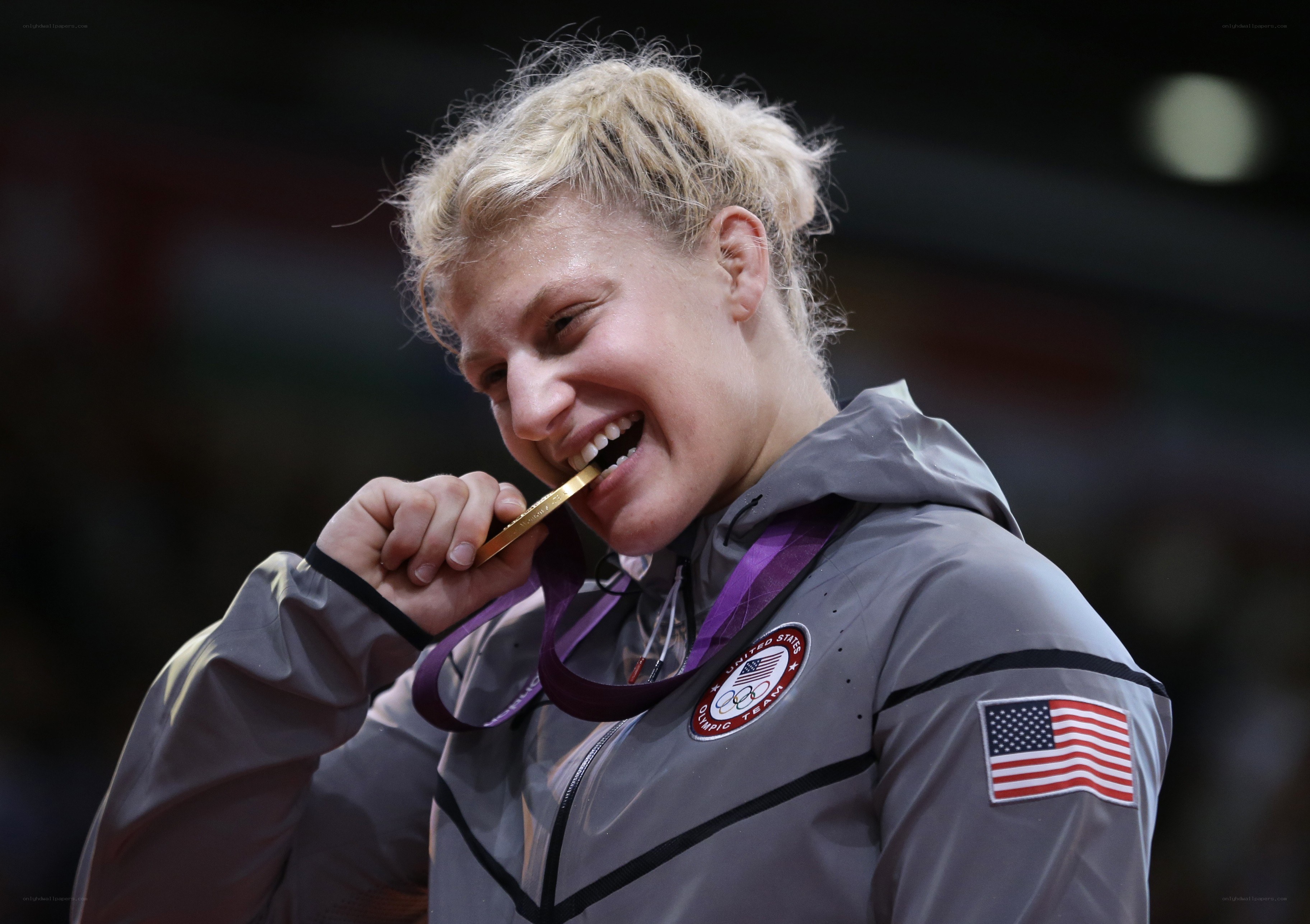 Olympic gold medalist smiling