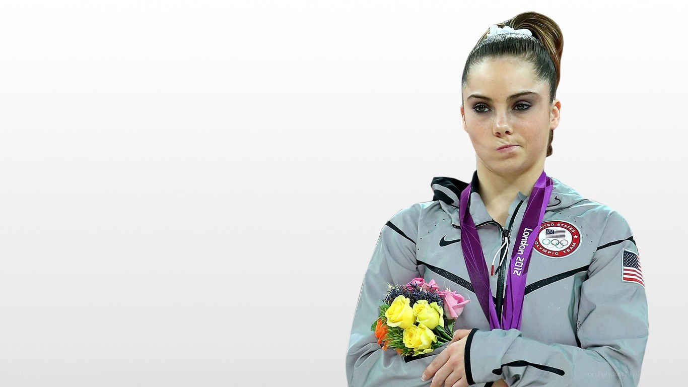 Olympic gymnast with medal