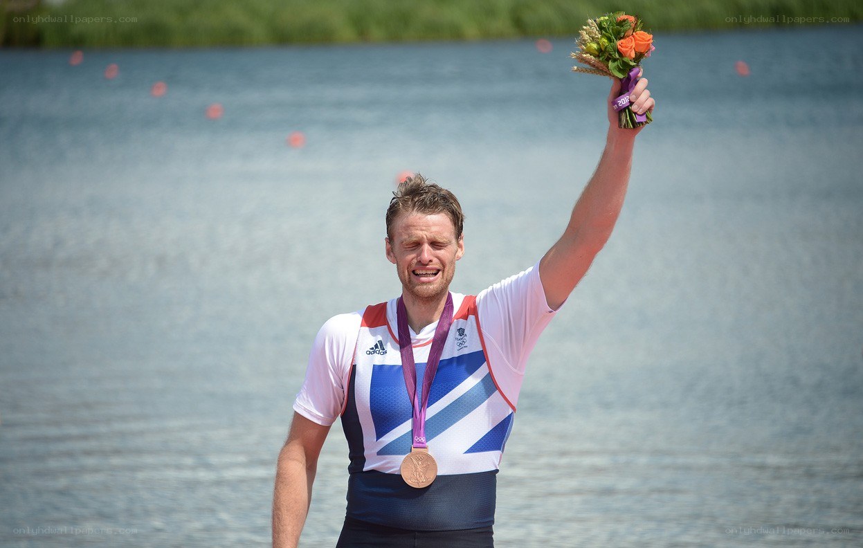 Olympic medalist celebrates victory