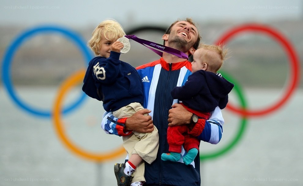 Olympic medalist with children