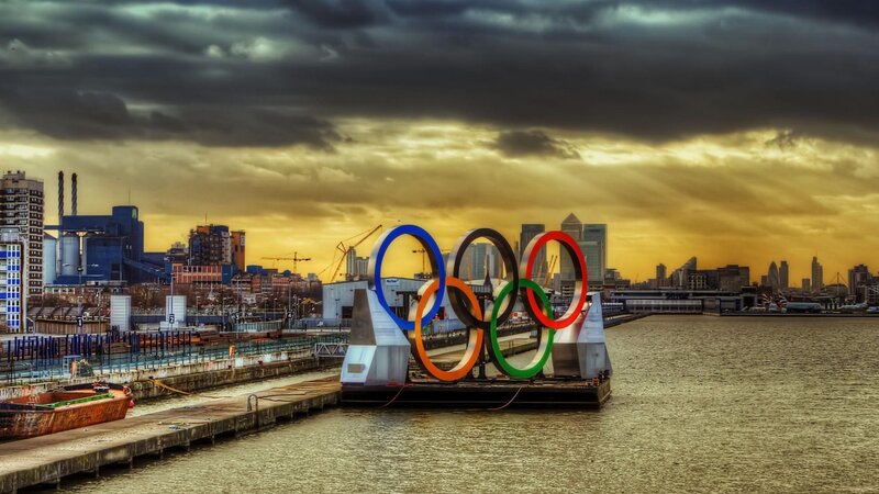 Olympic rings in London