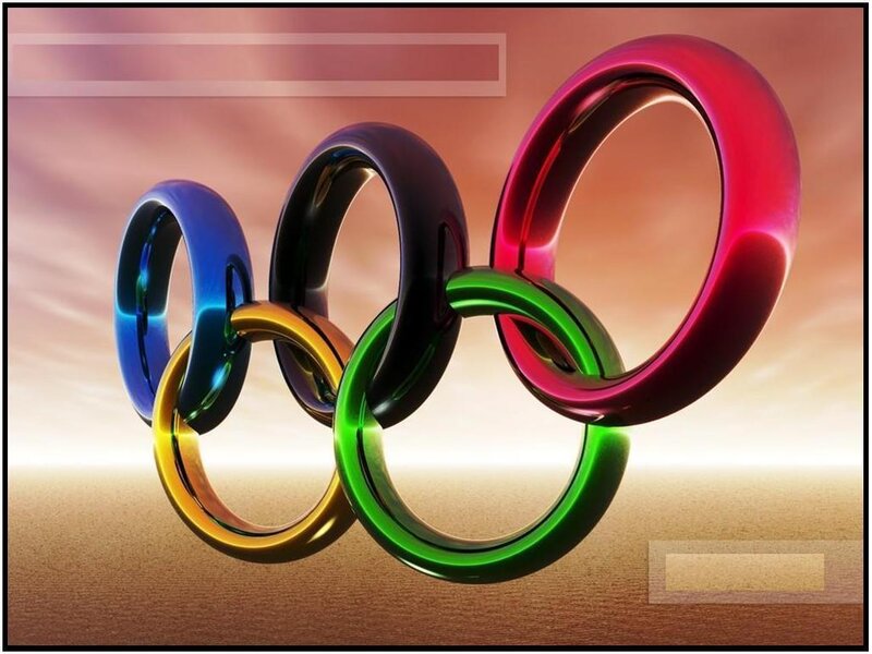 Olympic rings in vibrant colors