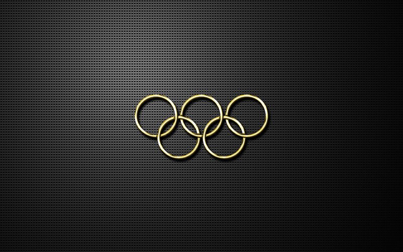 Olympic Rings Logo — Gold