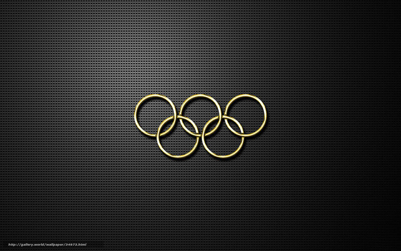 Olympic rings on black mesh