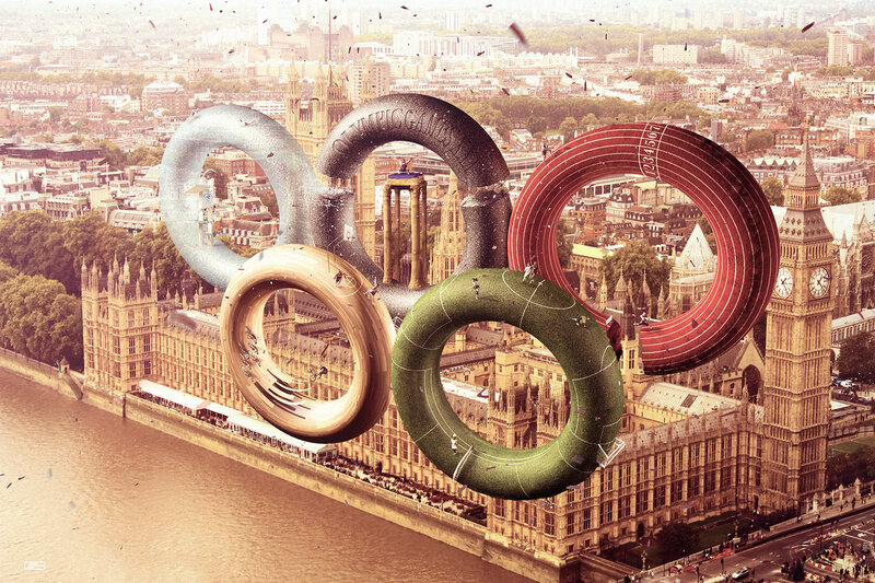 Olympic Rings over London