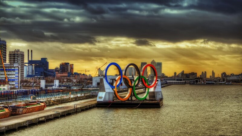 Olympic Rings Sculpture — Gray