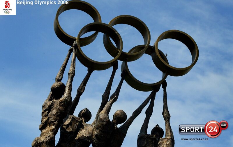 Olympic rings sculpture