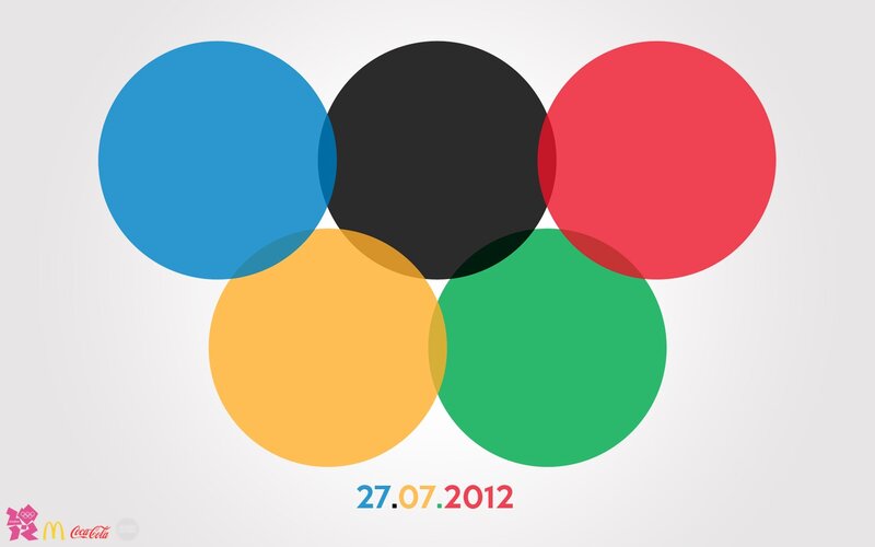 Olympic rings with date