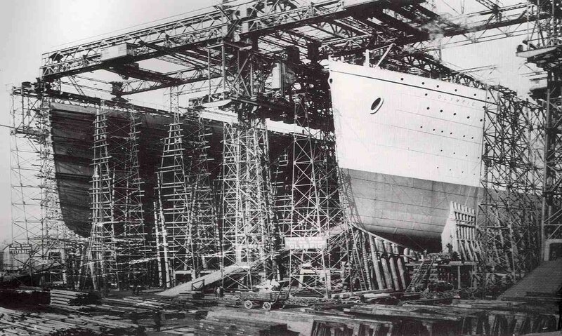 Olympic ship under construction