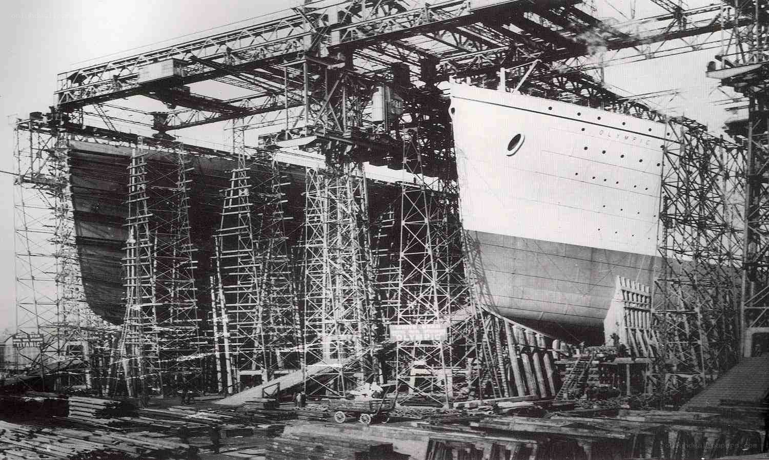 Olympic ship under construction