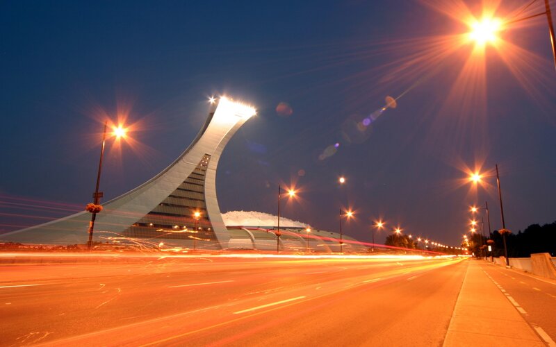Olympic Stadium at Night — Orange