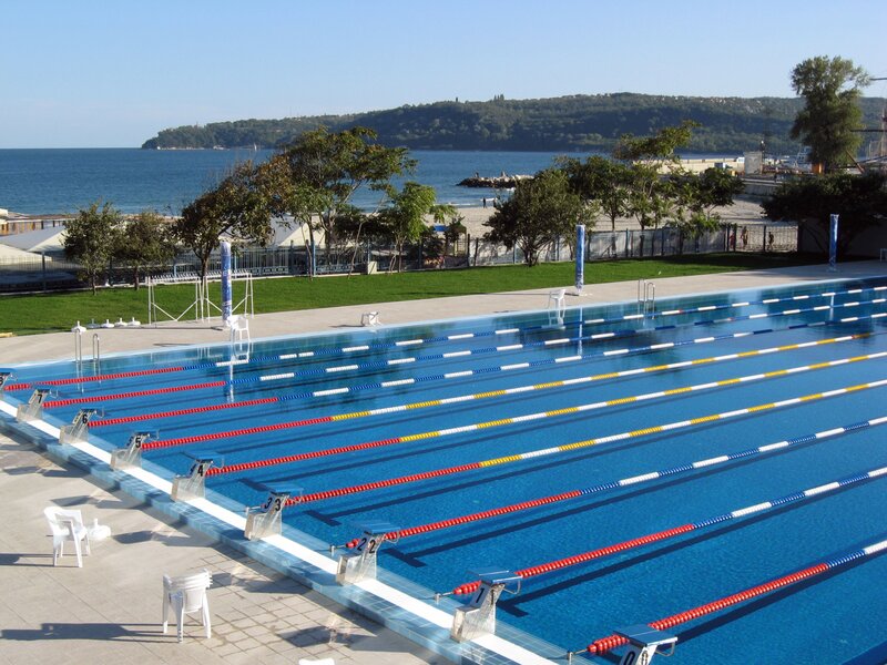 Olympic swimming pool by the sea