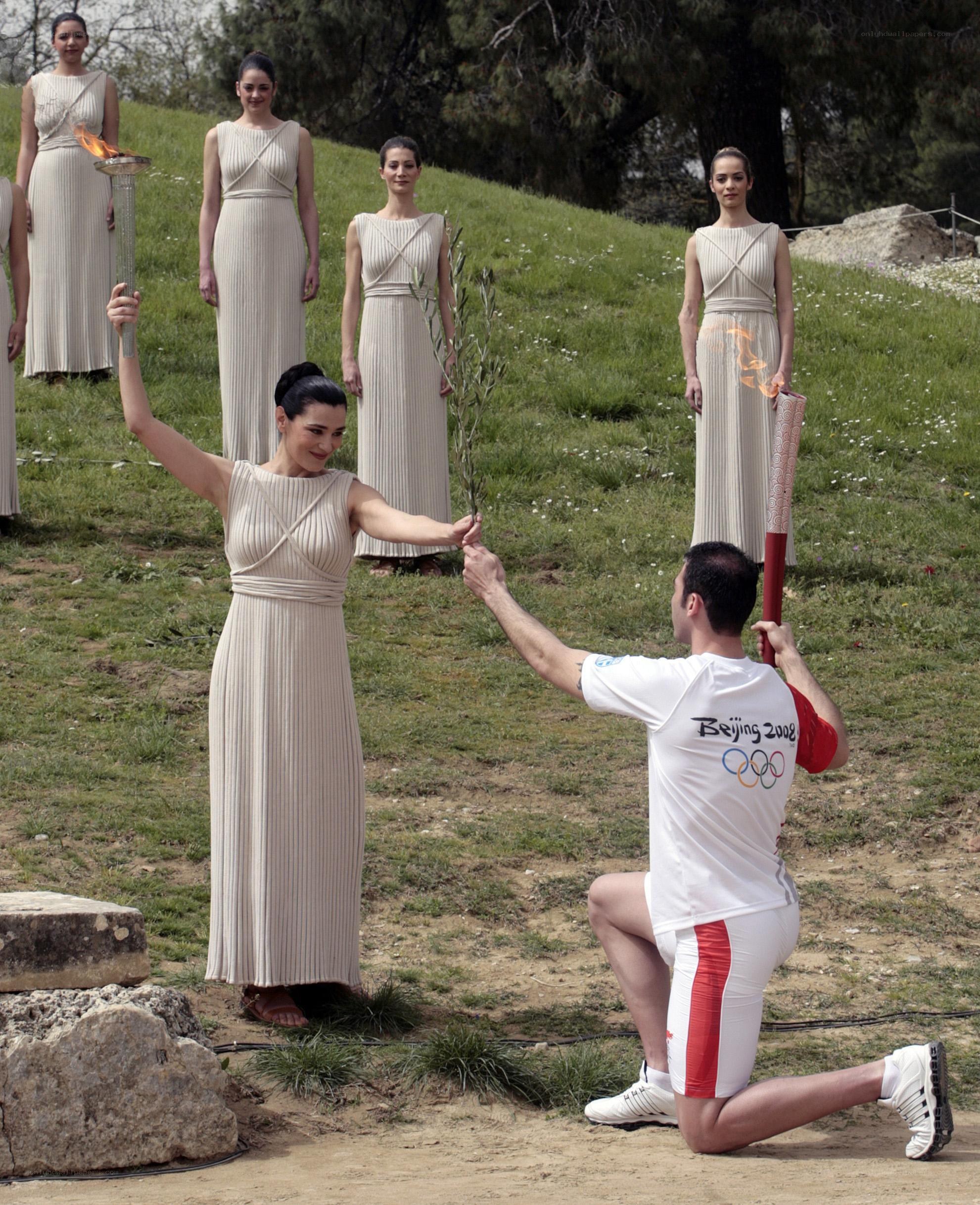 Olympic torch lighting ceremony