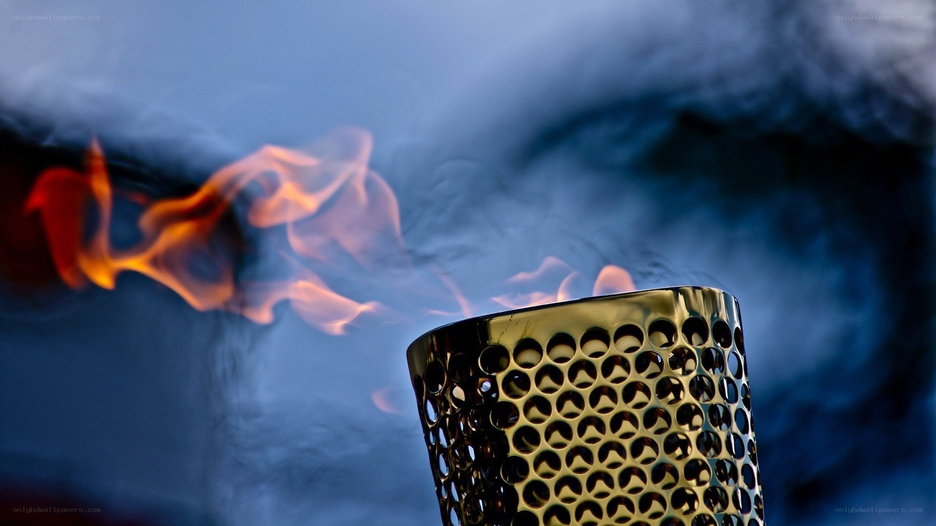 Olympic torch with flame