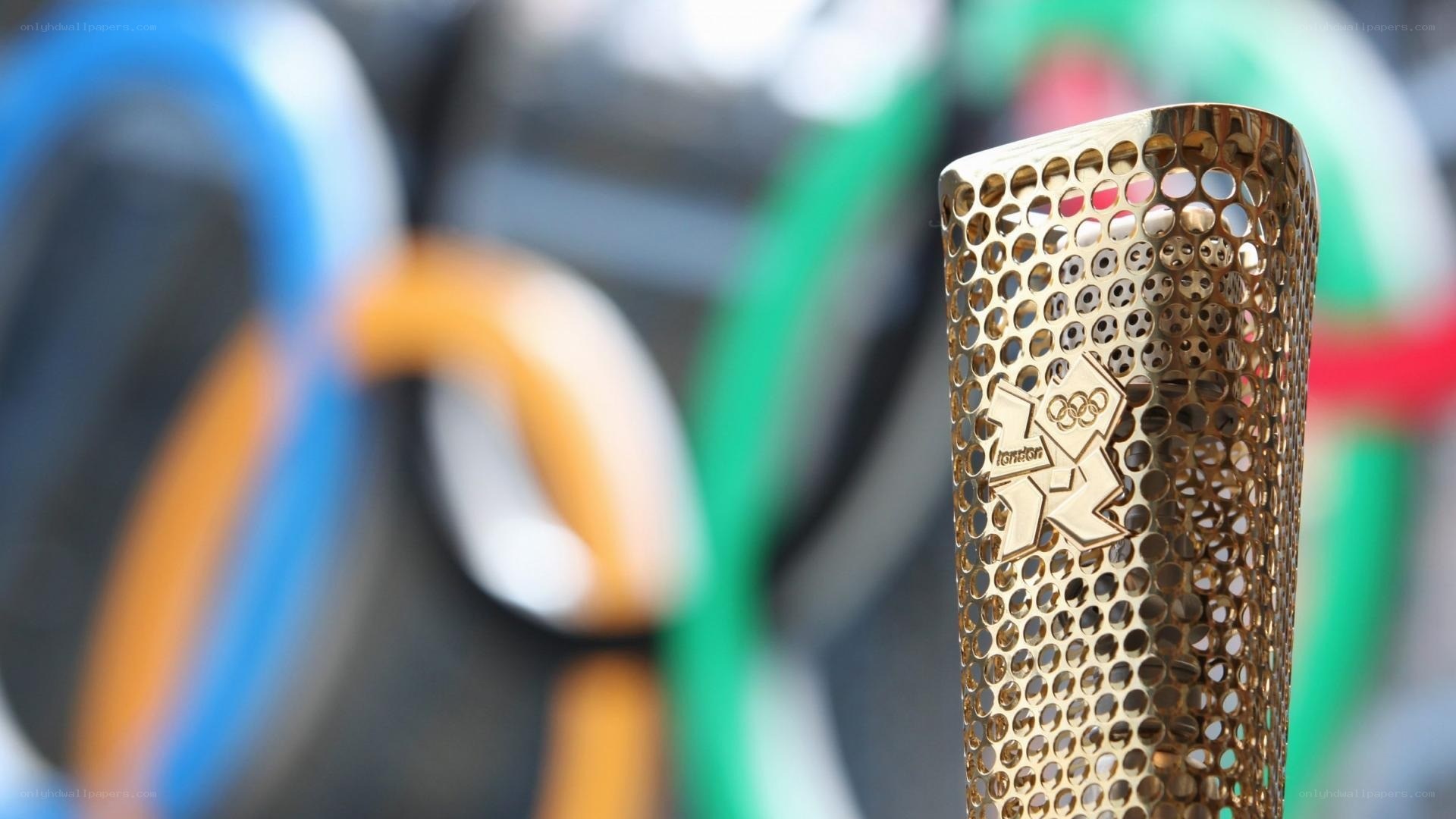 Olympic torch with London logo