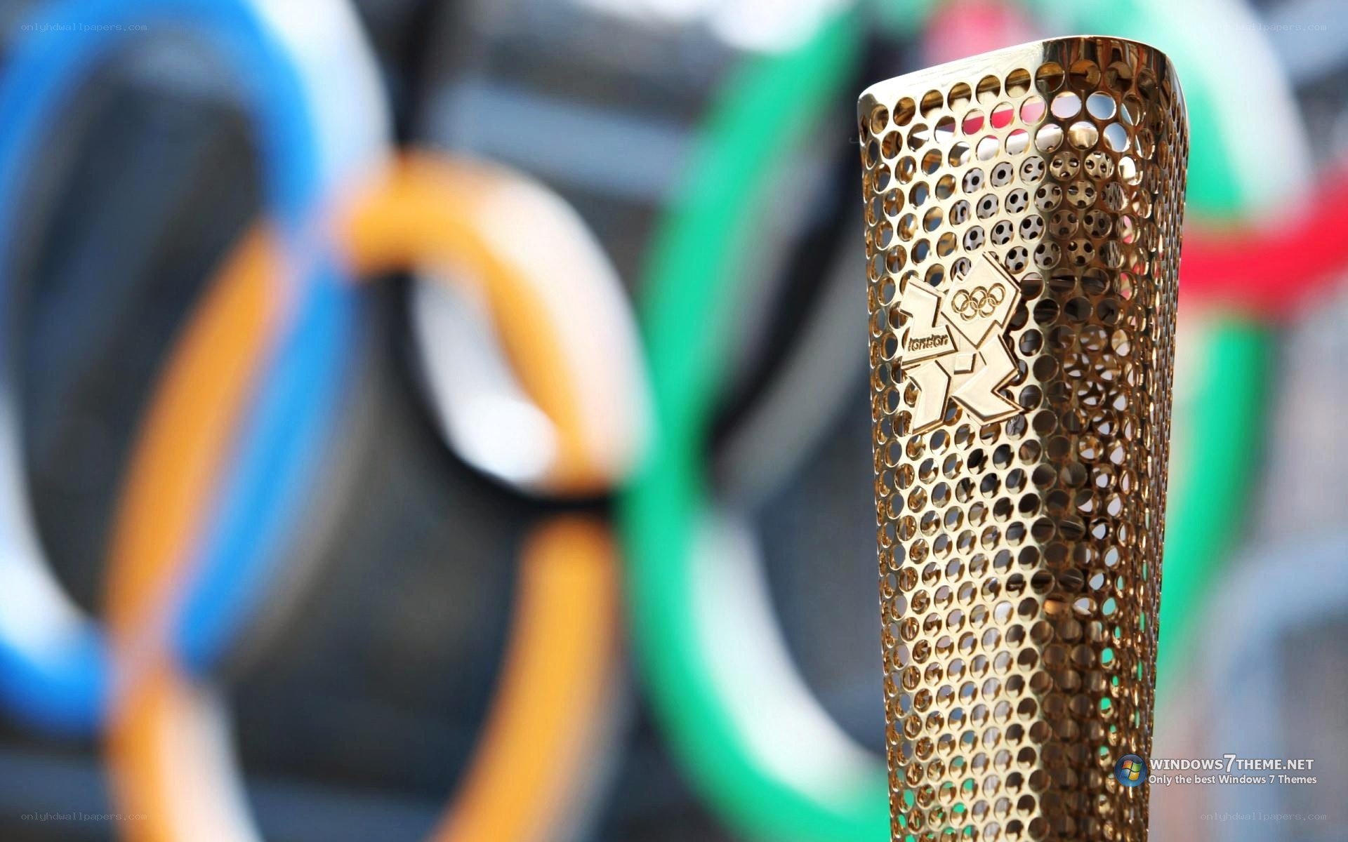 Olympic torch with rings