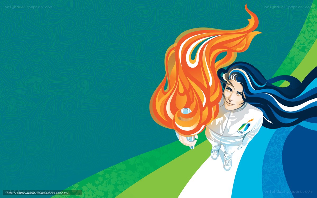 Olympic torchbearer illustration