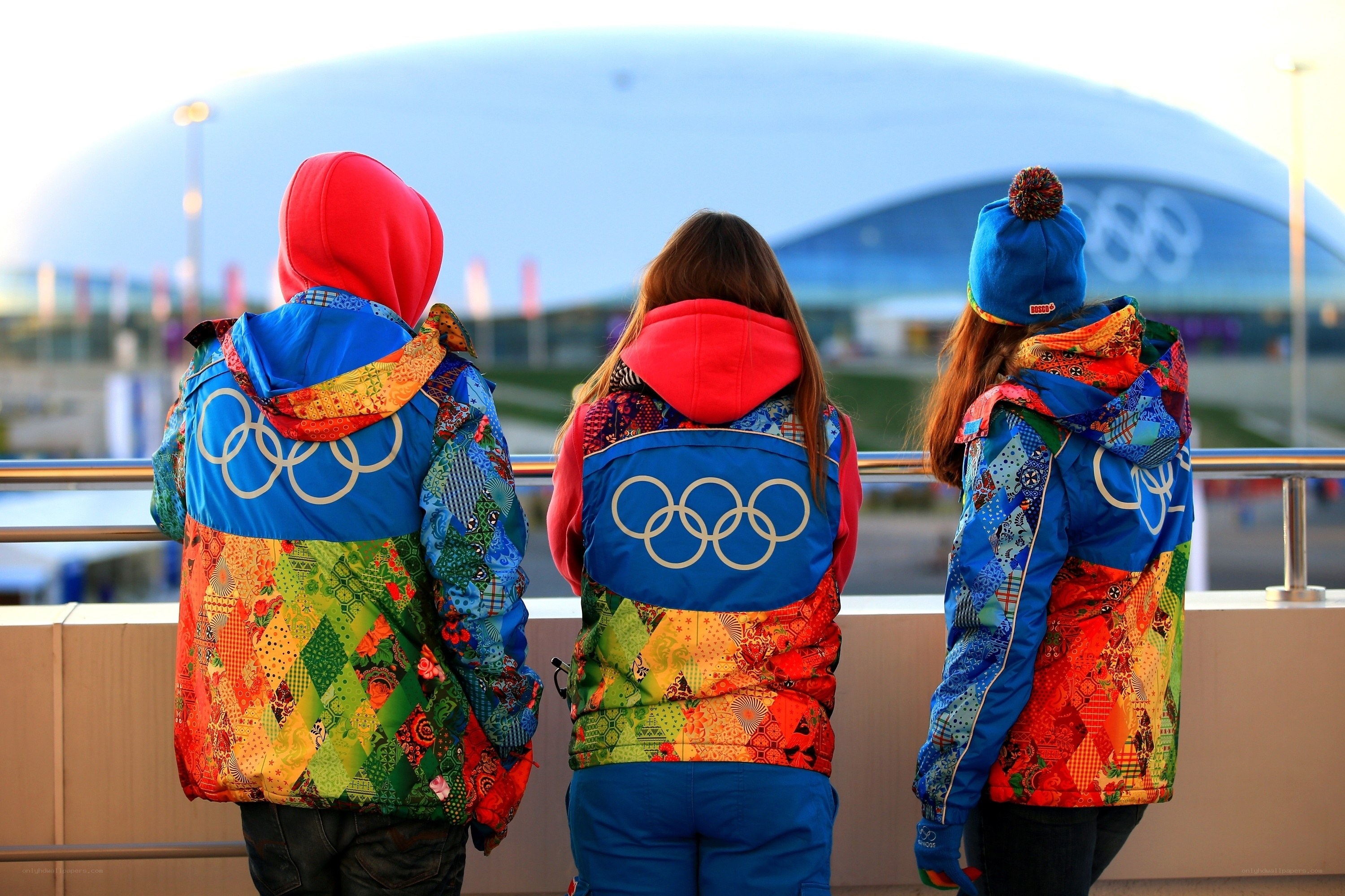 Olympic volunteers at venue