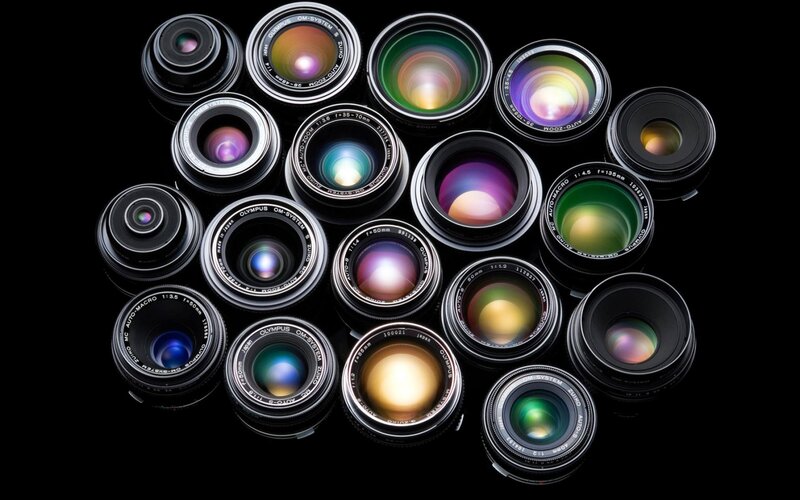 Olympus camera lenses collection