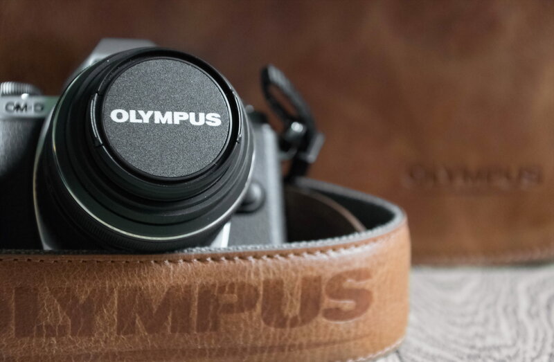 Olympus camera with strap
