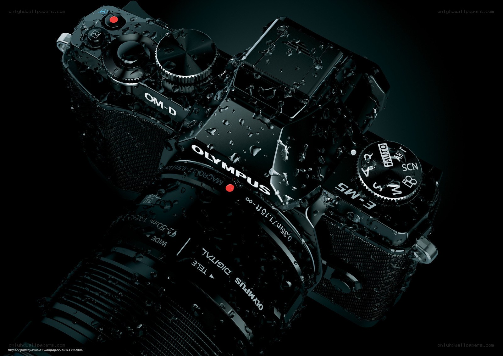 Olympus camera with water droplets